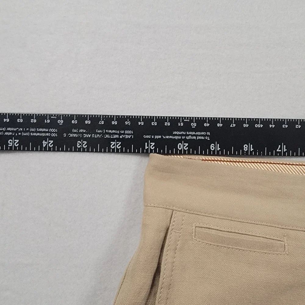Tommy Bahama Brosnan Pants Mens 40x30 Khaki Linen Silk Flat Front Chino Coastal